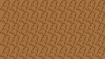 Groundhog Sketch Pattern Vector Illustration for Groundhog Day Celebration