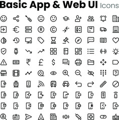 Basic app and web ui icon set