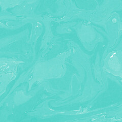 Aqua marble ink texture on watercolor paper background. Marble stone image. Bath bomb effect. Psychedelic biomorphic art.