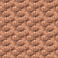 Rye bread on white background, pattern, close-up, template, banner, flat layout, advertising, wallpaper