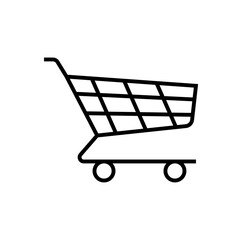 Basket trolley icon line style vector design element