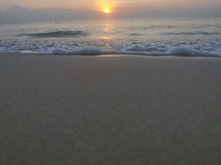 sunset on the beach