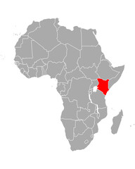 Karte von Kenia in Afrika