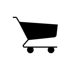 Basket trolley icon glyph style vector design element