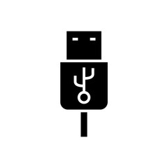 usb icon glyph style vector design element