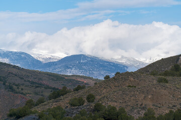 Obraz premium Mountainous landscape of Sierra Nevada in southern Spain