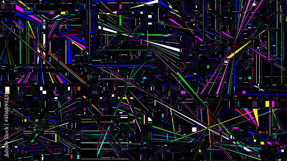 Poster glitch background. unusual glitch vector backdrop. computer screen error. digital pixel noise. telev
