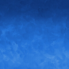 Blue ink and watercolor texture on white paper background. Gradient paint strokes and decalcomania effect. Hand-painted gouache abstract image. Mess on the canvas.