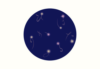 ほたるのひかり(hotaru no hikari)　夏　冬　ひらがな　蛍　円形　窓　横