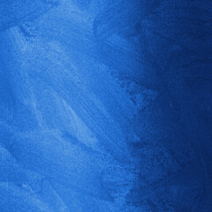 Blue ink and watercolor texture on white paper background. Gradient paint strokes and decalcomania effect. Hand-painted gouache abstract image. Mess on the canvas.