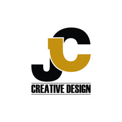Letter JC simple logo design vector