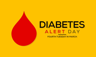 Vector illustration on the theme of Diabetes Alert Day, is a one-day wake-up call that focuses on the seriousness of diabetes and the importance of understanding your risk. observed each year in March