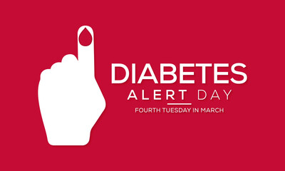 Vector illustration on the theme of Diabetes Alert Day, is a one-day wake-up call that focuses on the seriousness of diabetes and the importance of understanding your risk. observed each year in March