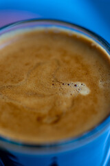 coffee in a glass double shot