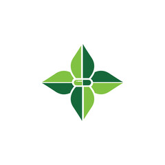 Nature Leaf Logo, Pill Nature Concept, Design Vector Icon Illustration