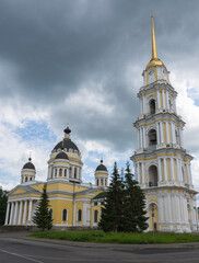 view of the Transfiguration Cathedral, photo taken on a cloudy day