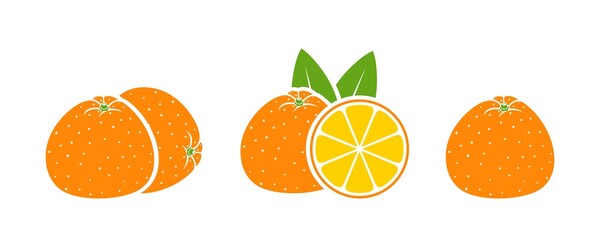 Orange logo. Isolated orange on white background