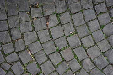 Brick texture.  Old red orange brown worn and weathered brick wall, clinker bricks.