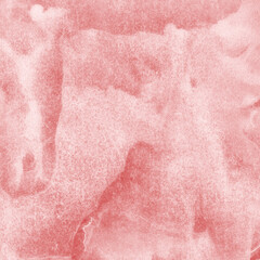 Red ink and watercolor texture on white paper background. Paint leaks and decalcomania effects....