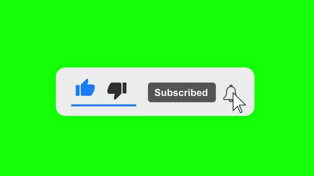 SUBSCRIBE BUTTON ON GREEN SCREEN 
