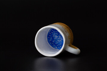 Handmade ceramic craft ware. Cup.