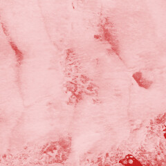 Red ink and watercolor texture on white paper background. Paint leaks and decalcomania effects. Hand-painted gouache abstract image. Mess on the canvas.