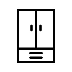cupboard icon logo or illustration with outline stroke style vector design. perfect use for web, mobile app, pattern, design etc.