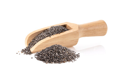 chia seeds isolated on white background