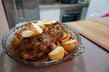 Beef steak with potatoes