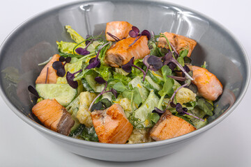 Tasty Salad with roasted salmon