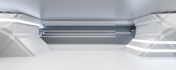abstract futuristic wall with empty copy space 3d render illustration © eliahinsomnia