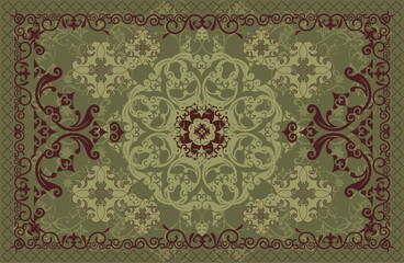 decorative luxury carpet vector pattern