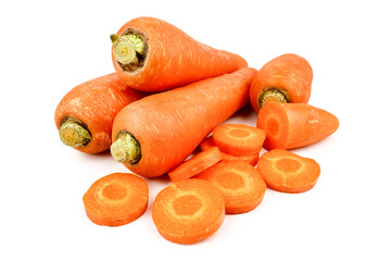 carrot isolated on a white background,element of food healthy nutrients and fruit healthy concept
