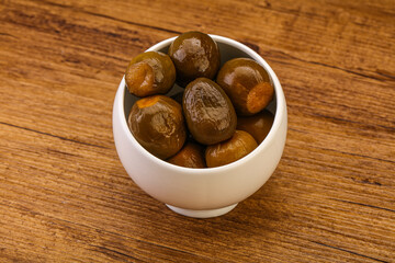 Marinated feijoa in the bowl