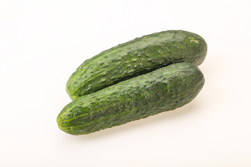 Ripe organic natural green cucumber