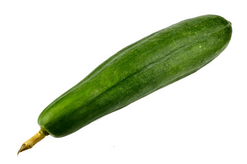 green papaya isolated on white background, ingredient Spicy green papaya salad or somtum Famous food in thailand