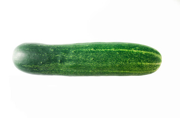 Fresh cucumber on white background.
