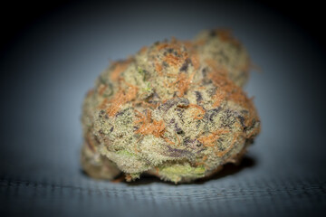Close up detail of high grade Canadian marijuana bud