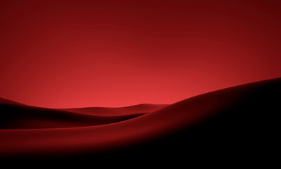 Landscape Red Desert 3d render clear sky background