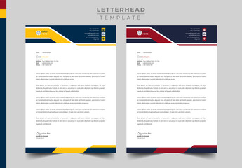 Corporate Letterhead Template design, Professional and Business letterhead, Unique Design with A4 paper Size.