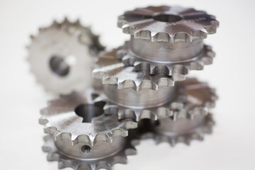 cogs on white background