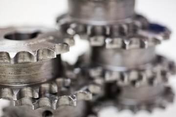 cogs on white background