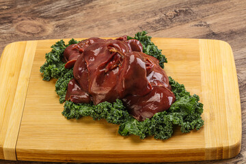 Raw chicken liver for cooking