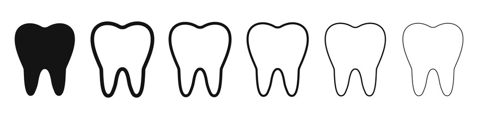 tooth icon, tooth icon vector isolated on white background. tooth icon image, tooth icon illustration