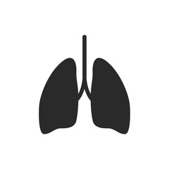 Lungs icon. Vector illustration is isolated on white background.