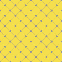 Fototapeta premium Vector yellow seamless pattern. Background with mesh from points.