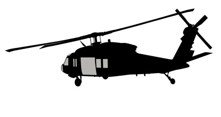 Fototapeta na wymiar Helicopter vector silhouette
