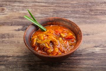 Meat goulash with vegetables