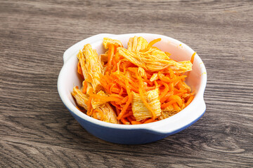 Korean soy asparagus with carrot