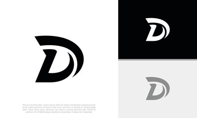 Initials D and DU logo design. Initial Letter Logo.
